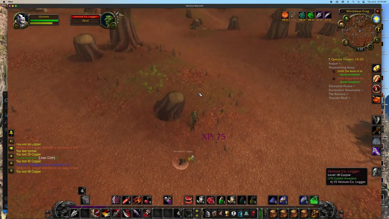 Meteor Shard on UD Rogue Level 24 HC Classic WoW