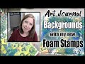 Art Journal Monoprinting Backgrounds with My NEW FOAM STAMPS by Joggles.com