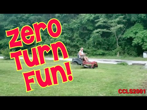 Craftsman Z6400 lawn mower in action - YouTube