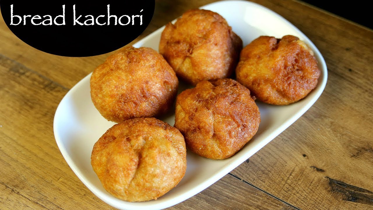 bread kachori recipe | bread khasta kachori | bread moong dal kachori | Hebbar Kitchen