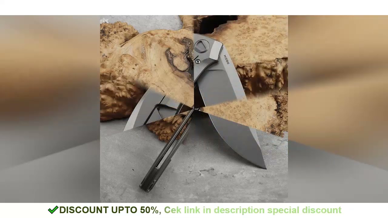 M390 steel blade, titanium alloy handle, folding knife, outdoor rescue, self-defense, camping,