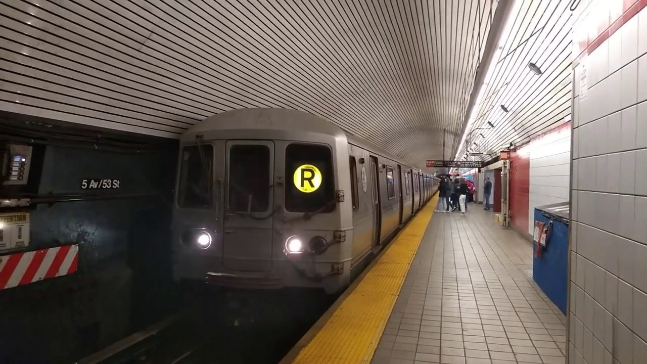 ⁴ᴷ R Trains via the 53 St / 6 Av Lines - YouTube
