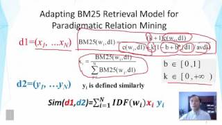DATA MINING 3 Text Mining and Analytics 1 9 Paradigmatic Relation Discovery Part 2