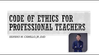 Code of Ethics for Professional Teachers