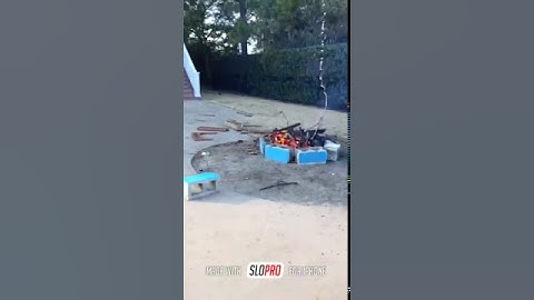 Can of soda explodes on fire (slow motion)