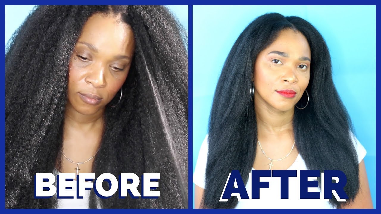 The quickest kinky straight CROCHET BRAIDS style! ll ft ...