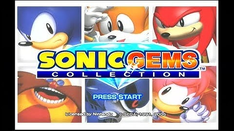 Sonic Gems Collection (Gamecube) Title Screen + Intro