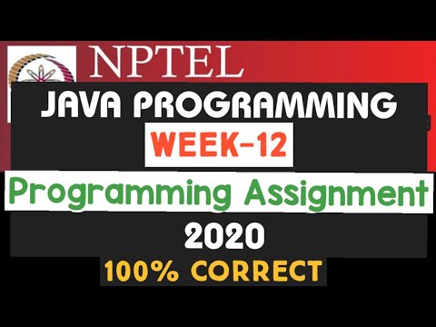 java nptel assignment answers 2023 week 12