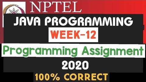 NPTEL PROGRAMMING IN JAVA WEEK-12  PROGRAMMING ASSIGNMENT ANSWERS||NPTEL|||#SKumarEdu||#nptel |#java