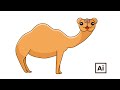 How to draw a camel mascot in Adobe Illustrator