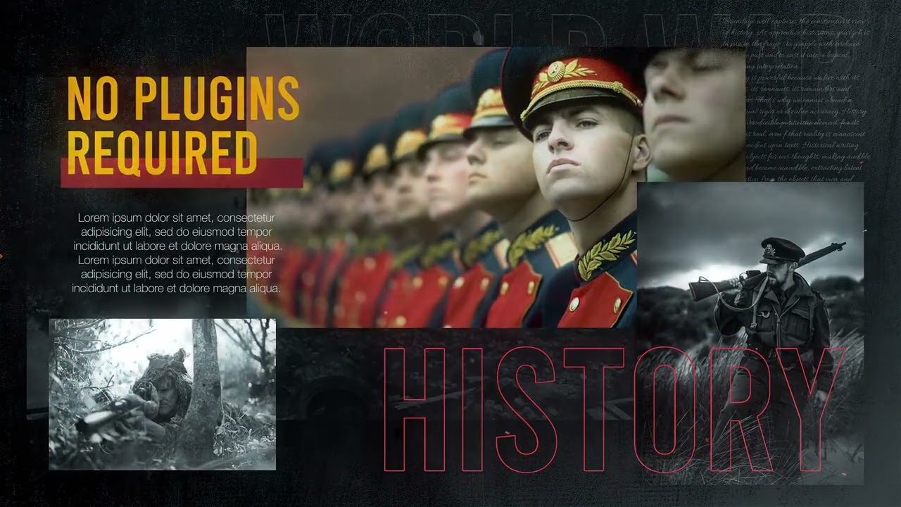 Historical Documentary Slideshow | World War | Stop War ( after effects template ) ★ AE Templates