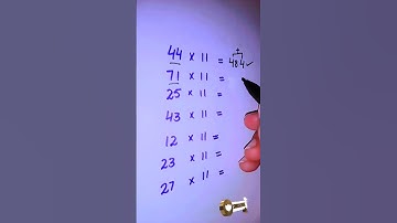 "Learn the fastest trick to multiply any 2-digits number by 11 in second! ✨📚  #study#maths #table