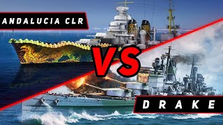 КРЕЙСЕР ANDALUCIA CLR VS DRAKE! ЧТО ОКАЖЕТСЯ СИЛЬНЕЕ?! МИР КОРАБЛЕЙ/WORLD OF WARSHIPS!