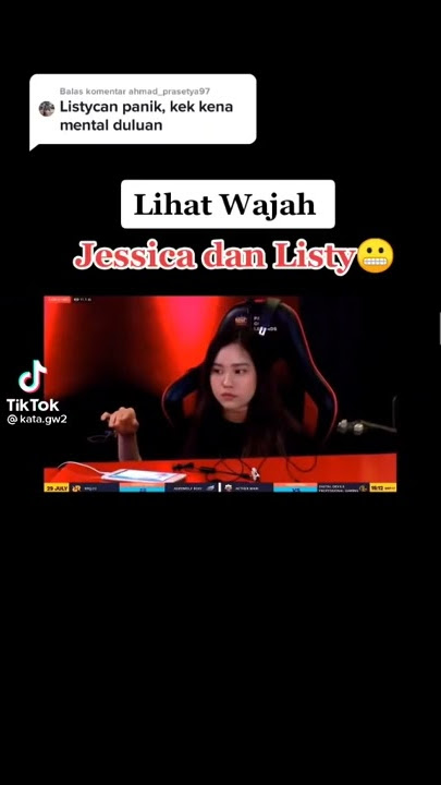 Reaksi listy chan saat melawan jessica jane