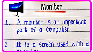 10 Lines On Monitor In English | 10 Lines On Computer Monitor | Computer Monitor Essay In English