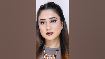 Brown nude makeup look #shortsaday #wingeyeliner #brownmakeuplook #makeupguide #barshapatra