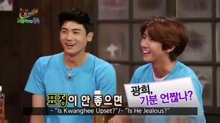 (Funny Moment) When Kwang Hee got jealous to Hyung Sik