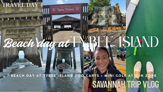 Savannah Day 4 Vlog | Tybee Island Beach Day… Kinda 🌧 + Go-Karts & Mini Golf Fun 🏁🏖️