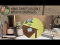 DIY Craft: Hand painted hydrangeas using bubble wrap!