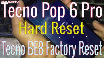 Tecno Pop 6 Pro Hard Reset & Tecno BE8 Factory Reset Pin Lock Remove