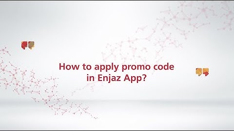How to apply promo code in Enjaz App