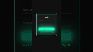 Neon Login Form Using HTML CSS |#shorts #webdevelopement #loginform #youtube #frontend #cssanimation