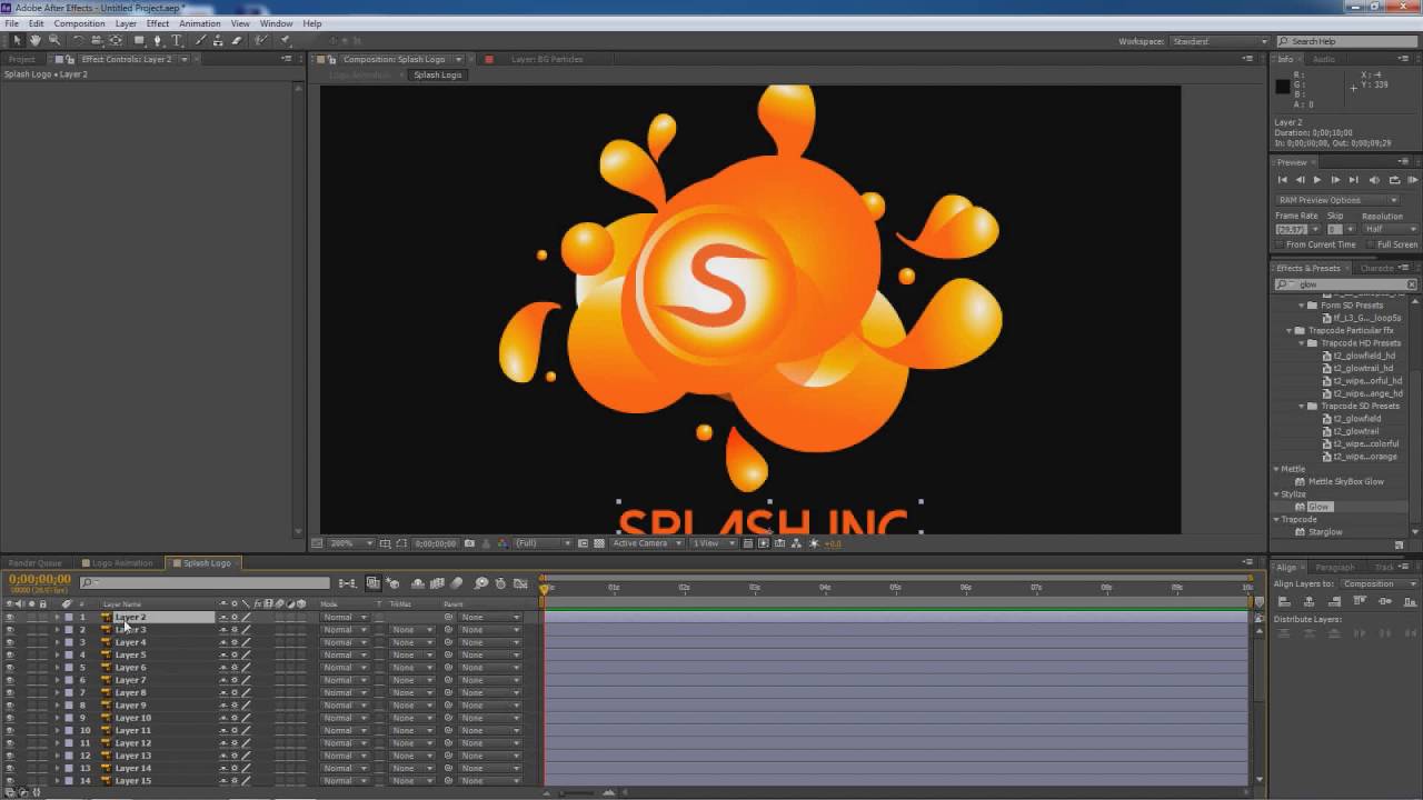 animate my logo in after effects animate my logo in after effects
