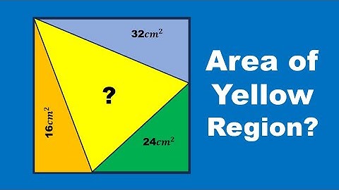 Mind bending yellow area puzzle involving square and triangles
