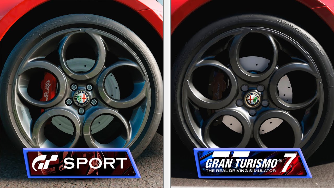 Veja uma comparação dos gráficos entre Gran Turismo Sport vs. Gran Turismo 7