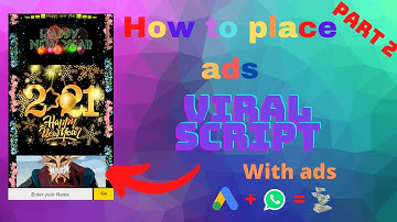Happy New Year 2021 WhatsApp Viral Pro Wishing Script (ads ads approval) part 2