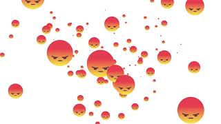 Motion Made - Royalty Free Footage social media angry emojis flowing animated background