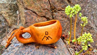 Quietly go into a deep valley alone and carve a wooden cup... This is how Kuksa makes it.