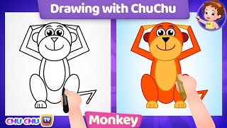 How to Draw a Monkey? Plus More Drawings with ChuChu - ChuChu TV Drawing Lessons for Kids