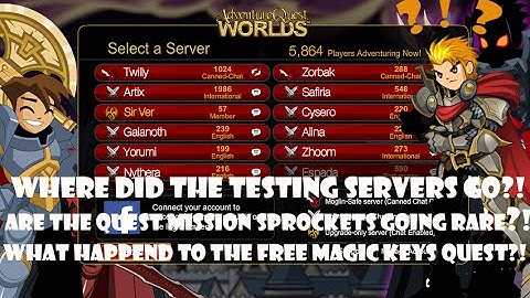 AQW - What happened to the testing servers And the Free magic keys quest