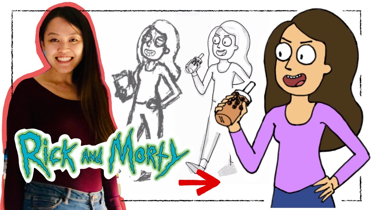 How To Draw Yourself As A Rick And Morty Character (Step-By-Step With Voiceover) / Learn With Me