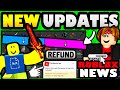 NEW ROBUX REFUND FEATURES!? ROBLOX BATTLES! NEW UPDATES! (ROBLOX NEWS)