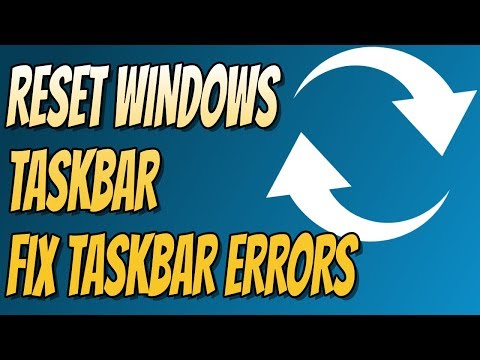 How To Reset Windows Vista,7,8,10 Taskbar To Default Settings Tutorial hqdefault