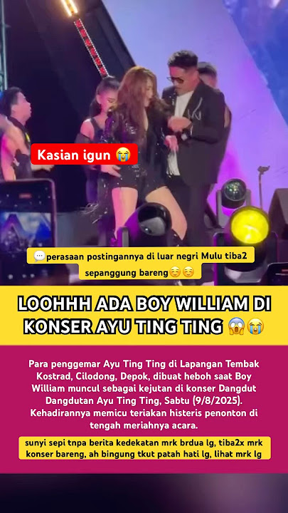 BAK DRAKOR Boy William Perdana Menyanyi Live di Konser Ayu Ting Ting #boywiliam #ayutingting #artis