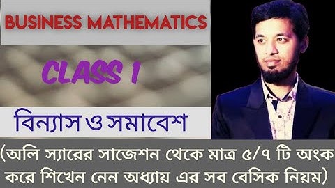 permutations and Combinations/বিন্যাস ও সমাবেশ (class 1): Business Math (chapter 6)