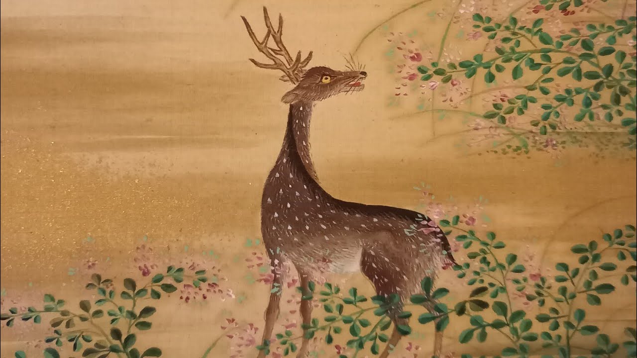 大和絵に描かれた王朝人の十二ヵ月 】 旧暦七月（文月）｜鹿と萩のとり