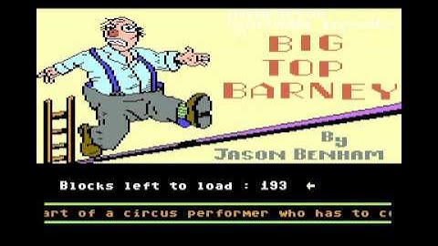 BIGTOP BARNEY INTERCEPTOR MICROS COMMODORE 64 C64 TAPE GAME LOADING SCREEN