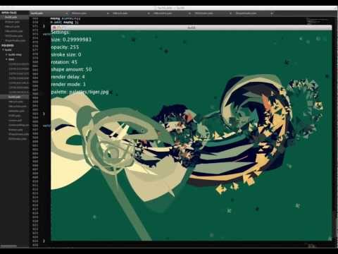 Progress Snapshot for Generative Art Application - 09/13/2013