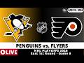 PITTSBURGH PENGUINS VS PHILADELPHIA FLYERS 🏒 NHL Playoffs Game Score Radio Play-by-Play
