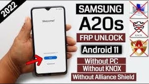 Samsung A20s FRP Bypass new technique
