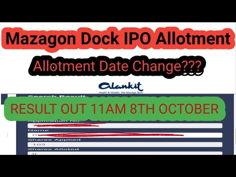 Mazagon Dock IPO Allotment Status | Mazagon Dock Allotment Date Change | Mazagon IPO Latest Update