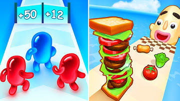 Join Blob Clash 3D [V/S] Sandwich Runner Gameplay 2025 New Gaming | DDX Gaming Mobile | Android |