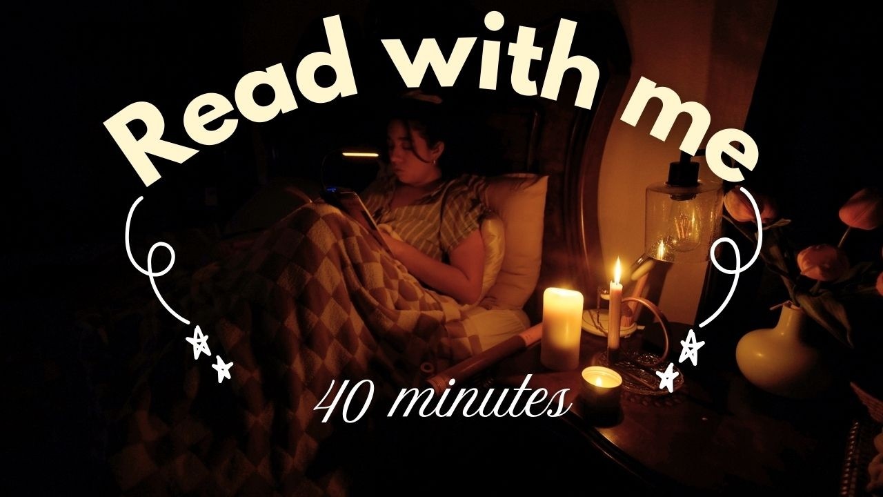 read with me for 40 minutes 🕯️⏰ fireplace crackling sounds, no music, no mid-roll ads