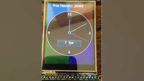 ILI9341 - Clock Demo - Full Screen Flush