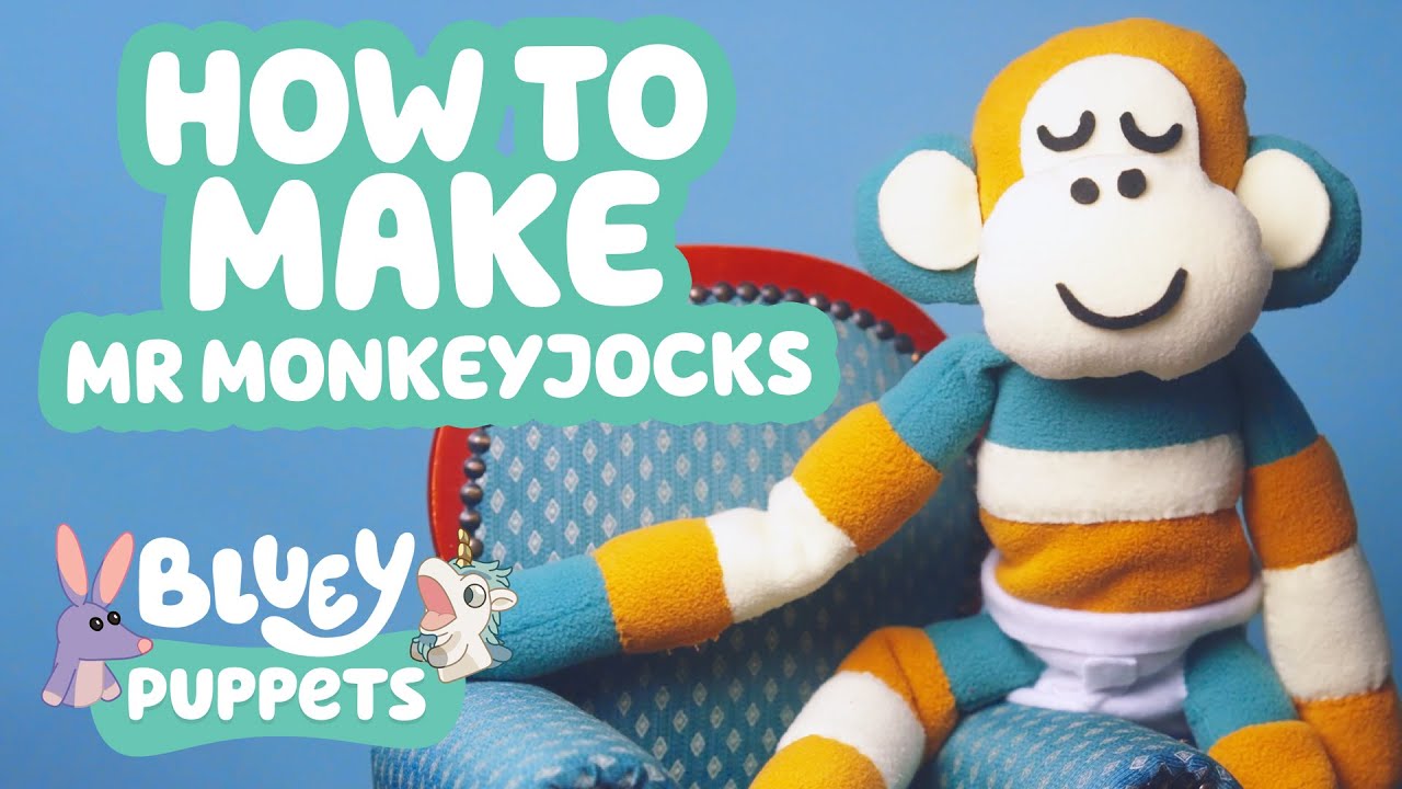 Bluey Puppets: How to Make Mr Monkeyjocks 🧡 🐵  | Brand New Series | Bluey