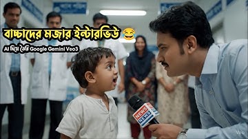 বাচ্চাদের মজার ফানি ইন্টারভিউ Ai দিয়ে তৈরি করা || না দেখলে মিস || হাসির ইন্টারভিউ ২০২৫ Google Gemini